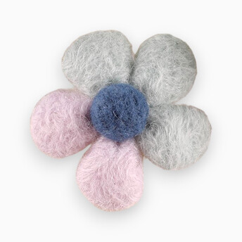 Аппликация нашивка Цветок 5,7х5,7 см 1 шт. Разные цвета