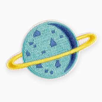 Термоаппликация Uranus planet вышитая 4,1х6,5 см 1 шт. Голубой