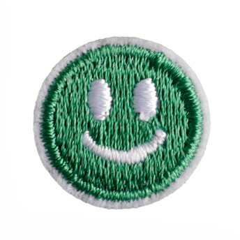 Термоаппликация Smile вышитая 1,8х1,8 см 1 шт. Зеленый