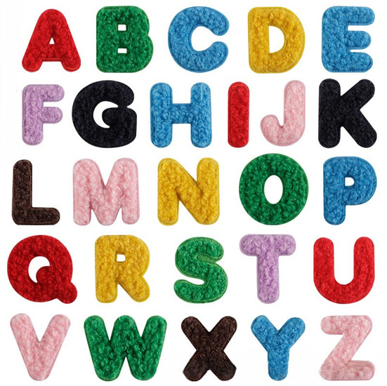 Термоаппликация буква "H" плюшевая 2,4х2,3 см 1 шт. Синий