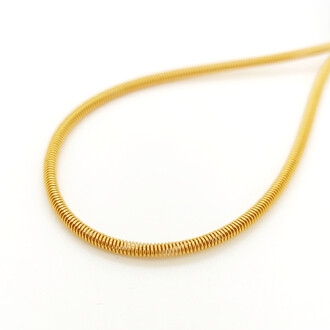 Ювелирная трубка-спираль основа для браслета 18К позолота 20 см 2,2 мм 1 шт. Золото