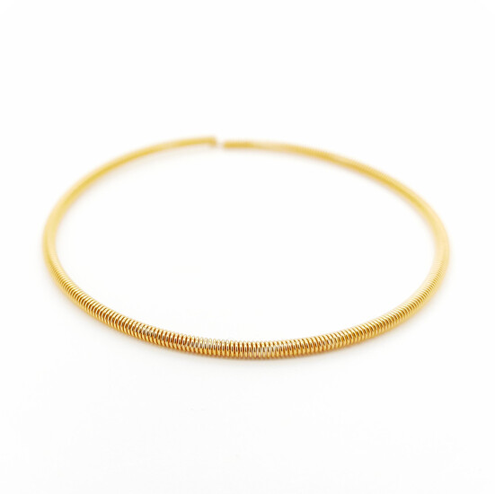 Ювелирная трубка-спираль основа для браслета 18К позолота 20 см 2,2 мм 1 шт. Золото