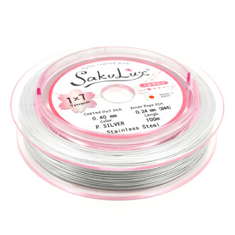 Ювелирный тросик SakuLux (Flexy7) Япония 0,40 мм 1 м Серебристый