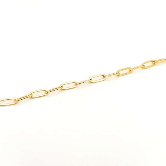Цепь Link медная 18К позолота 3,6х0,9 мм 10 см Золото