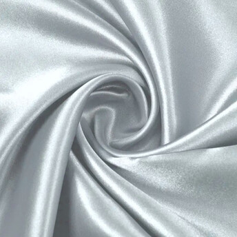 Ткань атлас LuxFabric 115 г/м² 1,5 м 1 м Серебристый