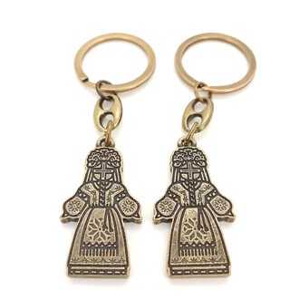 Брелок Мотанка 38х20х2,5 мм 81 мм 1 шт. Бронза