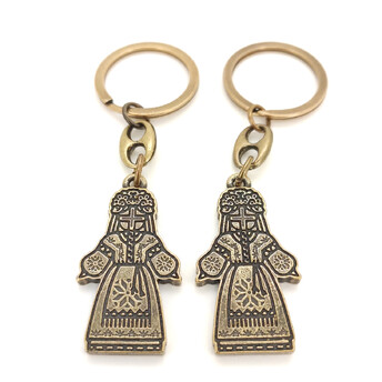 Брелок Мотанка 38х20х2,5 мм 81 мм 1 шт. Бронза