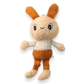 Игрушка-брошь Заяц плюшевый 18х10 см 1 шт. Коричневый