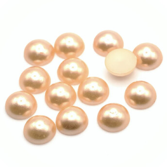 Полубусины акрил 8 мм +-200 шт. Бежевый