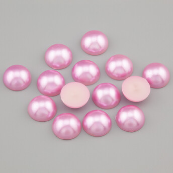 Полубусины акрил 8 мм +-200 шт. Розовый