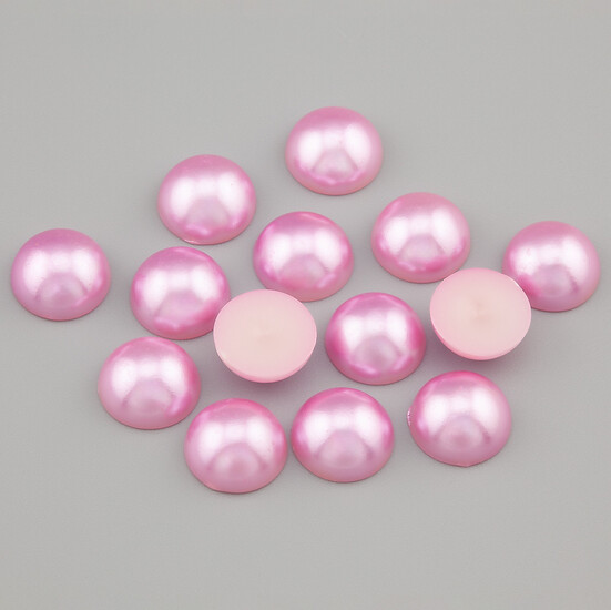 Полубусины акрил 8 мм +-200 шт. Розовый