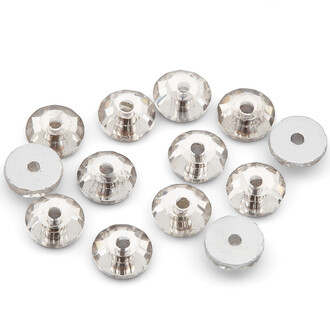 Стразы пришивные стекло ААА Прозрачный 50 шт. 6 мм