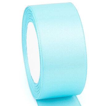 Лента атласная 4 см Небесный 1 рулон +-23 м