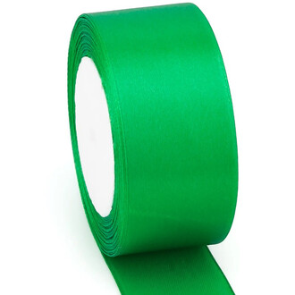 Стрічка атласна 4 см Зелений 1 рулон +-23 м