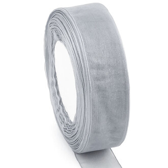 Лента органза 4 см 1 рулон +-45 м Серый