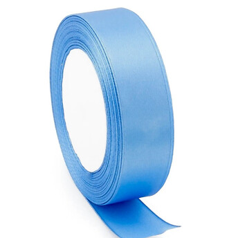 Лента атласная 2,5 см Синий 1 рулон +-23 м
