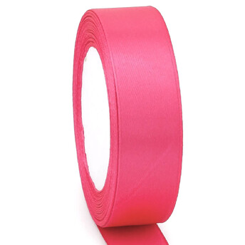 Лента атласная 2,5 см Розовый 1 рулон +-23 м