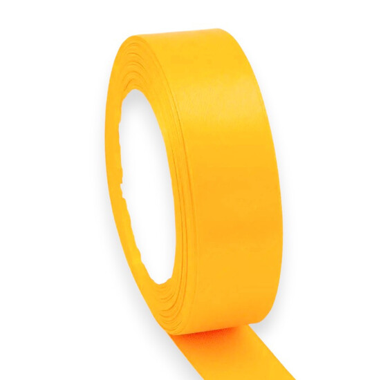 Лента атласная 2,5 см Золотисто-желтый 1 рулон +-23 м