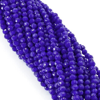 Бусины Шпинель Кошачий глаз, огранка круглая 2 мм Ø 0,5 мм 200 шт. нить 37 см Синий 7К