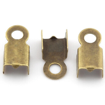 Зажим для шнуров окончание 3х6 мм Бронзовый +-200 шт.