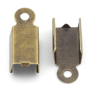 Зажим для шнуров окончание 5х11,5 мм Бронзовый +-100 шт.