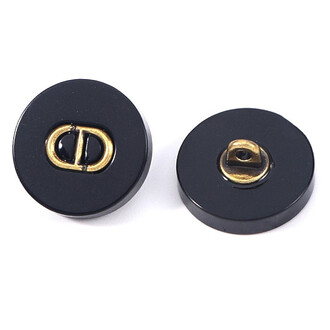 Пуговица Double D LuxFabric на ножке пластик 22,5 мм 1 шт. Черный