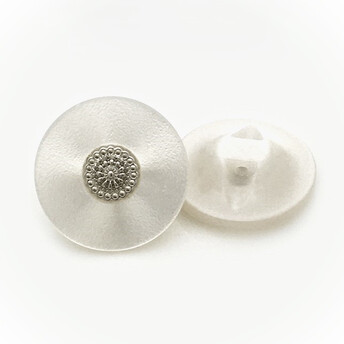 Пуговица Lotus Leaf LuxFabric на ножке пластик 22,5 мм 1 шт. Перламутровый