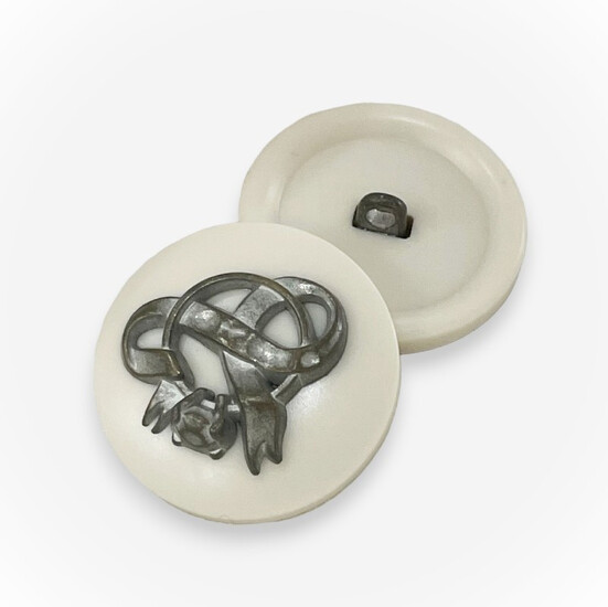 Пуговица Node LuxFabric на ножке пластик 19 мм 1 шт. Айвори