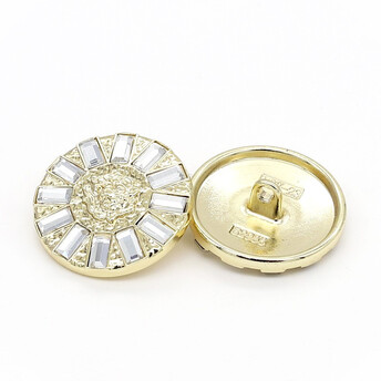 Пуговица Lion's head LuxFabric на ножке металл 20 мм 1 шт. Золотистый