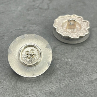 Пуговица Retro LuxFabric на ножке металл 20 мм 1 шт. Серебристый