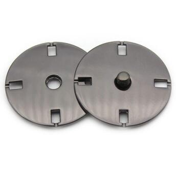 Кнопка для одежды LuxFabric потайная металл 12 мм 1 шт. Черный Никель