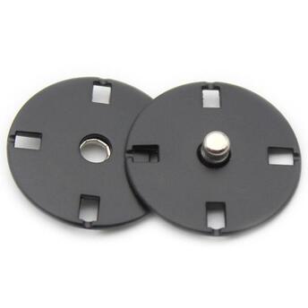 Кнопка для одежды LuxFabric потайная металл 15 мм 1 шт. Черный