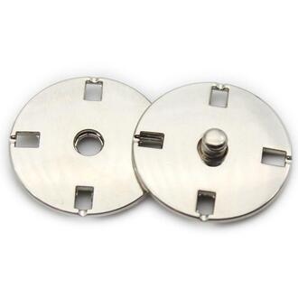 Кнопка для одежды LuxFabric потайная металл 15 мм 1 шт. Платина