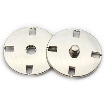 Кнопка для одежды LuxFabric потайная металл 18 мм 1 шт. Платина