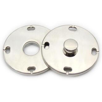 Кнопка для одежды LuxFabric потайная металл 20 мм 1 шт. Платина