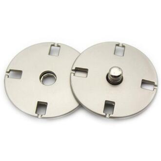 Кнопка для одежды LuxFabric потайная металл 18 мм 1 шт. Серый матовый