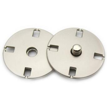 Кнопка для одежды LuxFabric потайная металл 18 мм 1 шт. Серый матовый