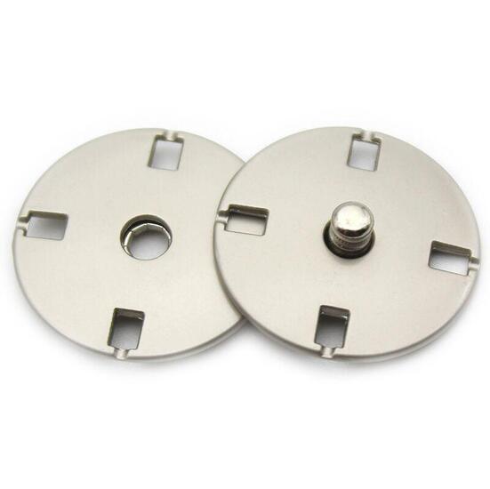 Кнопка для одежды LuxFabric потайная металл 18 мм 1 шт. Серый матовый