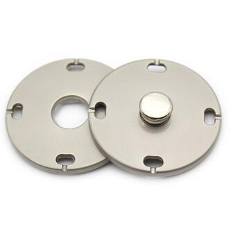 Кнопка для одежды LuxFabric потайная металл 21 мм 1 шт. Серый матовый