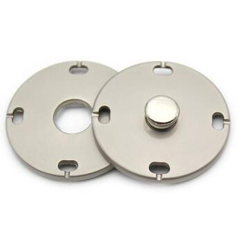 Кнопка для одежды LuxFabric потайная металл 21 мм 1 шт. Серый матовый