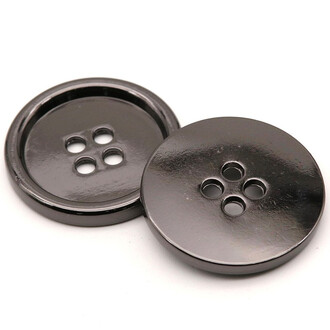 Пуговица Круглая Сast LuxFabric 4 отв. металл 20 мм 1 шт. Черный Никель