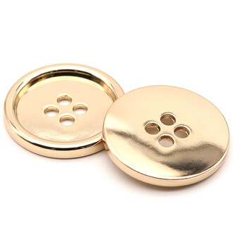 Пуговица Круглая Сast LuxFabric 4 отв. металл 11,5 мм 1 шт. Золотистый