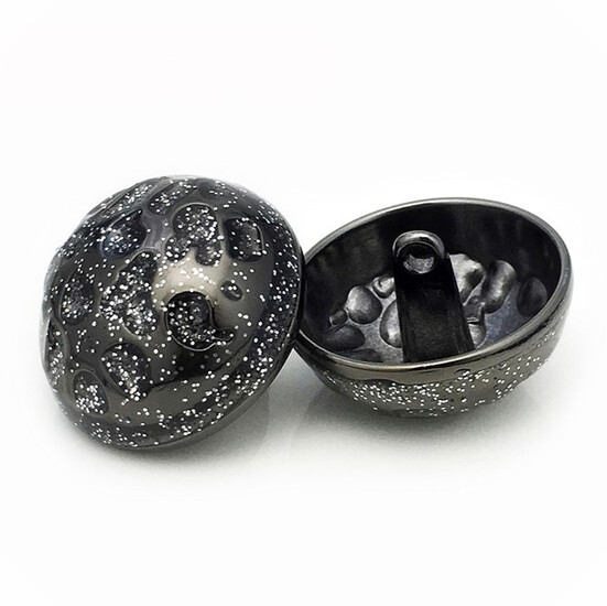 Пуговица Hemisphere LuxFabric на ножке металл 23 мм 1 шт. Черный