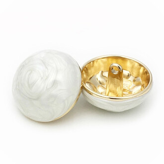 Пуговица Hemisphere LuxFabric на ножке металл 23 мм 1 шт. Белый