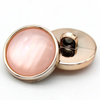 Пуговица Рearly LuxFabric на ножке пластик 21 мм 1 шт. Розовый светлый