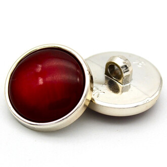 Пуговица Рearly LuxFabric на ножке пластик 18 мм 1 шт. Бордовый