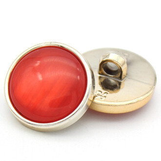 Пуговица Рearly LuxFabric на ножке пластик 18 мм 1 шт. Красный