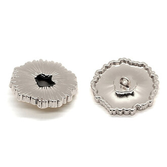 Пуговица Flower LuxFabric на ножке металл 23 мм 1 шт. Платина