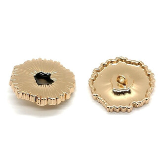 Пуговица Flower LuxFabric на ножке металл 23 мм 1 шт. Золотистый