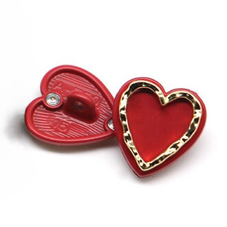 Пуговица Red heart LuxFabric на ножке металл 15х14,5 мм 1 шт. Красный